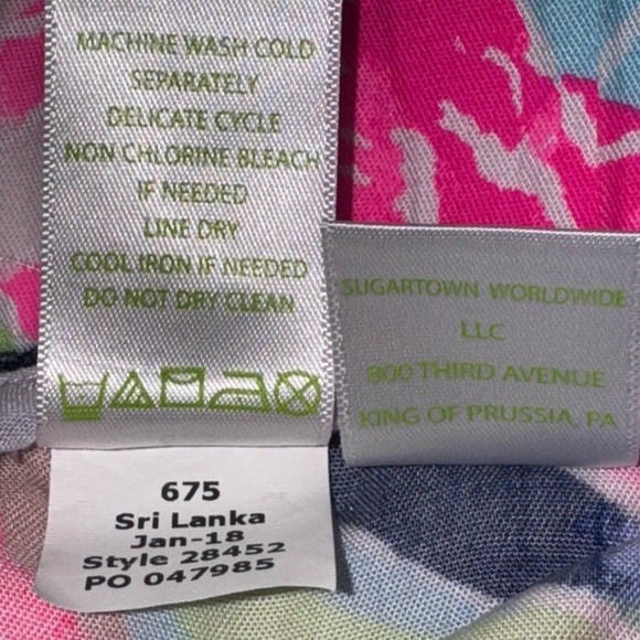 Lilly Pulitzer Women's Madeira Pants High Tide Navy Tropic Multi Size 2. VGUC - Picture 13 of 14